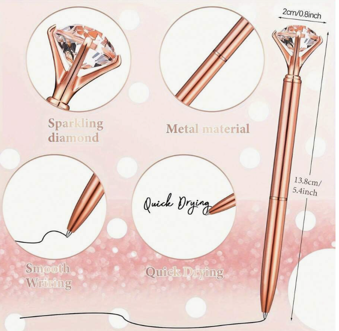 Rose Gold Crystal Pen