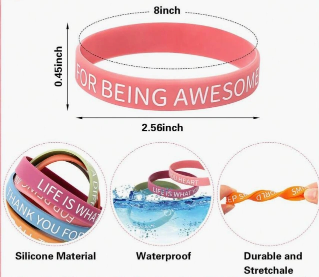 Silicone Motivational Bracelet - Image 2