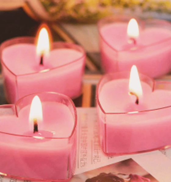 Tea Light Heart Candles (3 Pack)