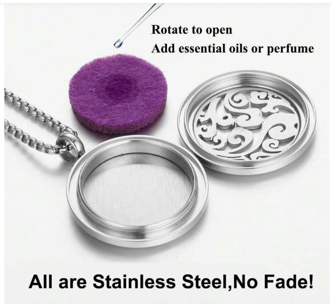 Aromatherapy Locket Necklace - Image 2